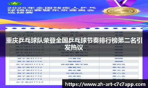 重庆乒乓球队荣登全国乒乓球节奏排行榜第二名引发热议